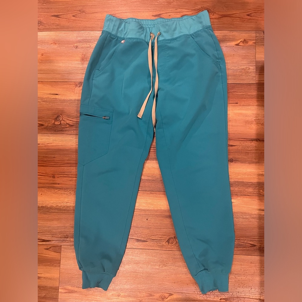 Figs Womens Teal Zamora Joggers Small Petite